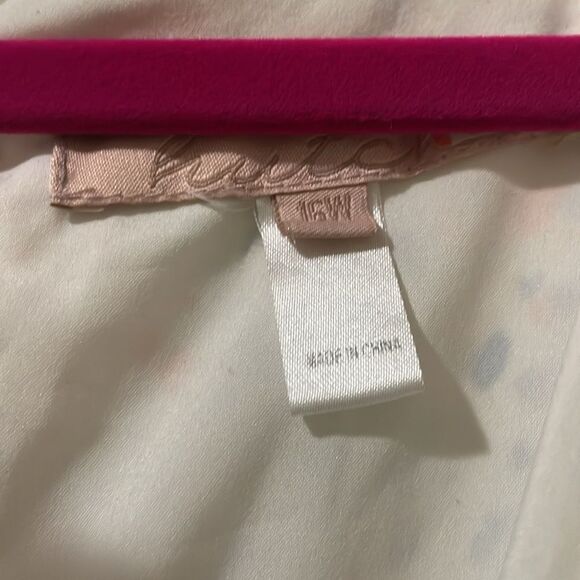 Anthropologie Hutch rainbow heart high lo maxi satin front button v neck dress - Picture 6 of 13